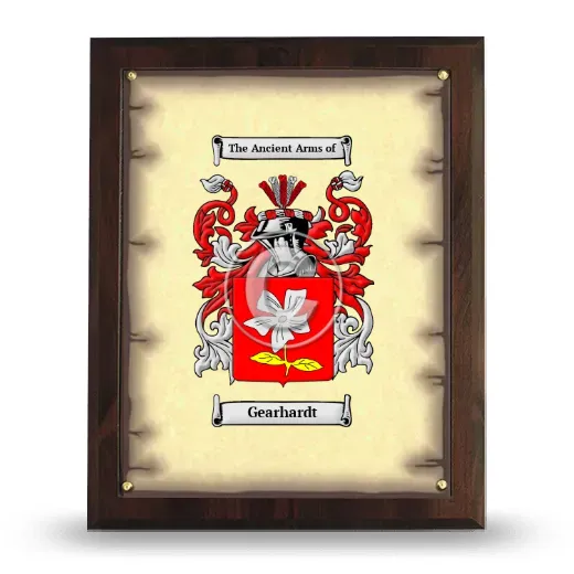Gearhardt Coat of Arms Plaque