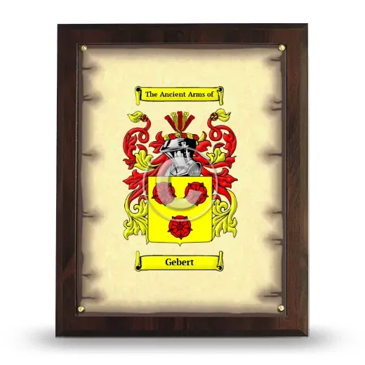 Gebert Coat of Arms Plaque