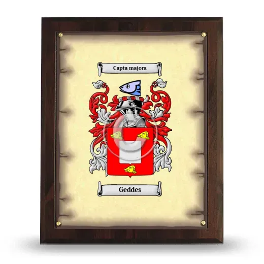 Geddes Coat of Arms Plaque