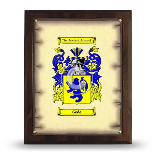 Gede Coat of Arms Plaque
