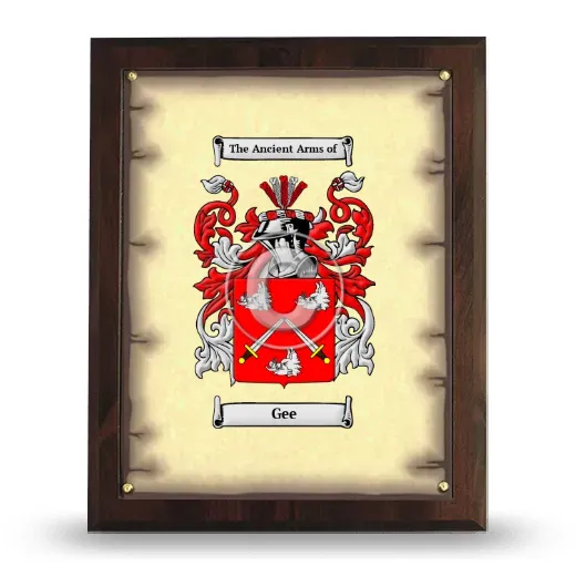 Gee Coat of Arms Plaque