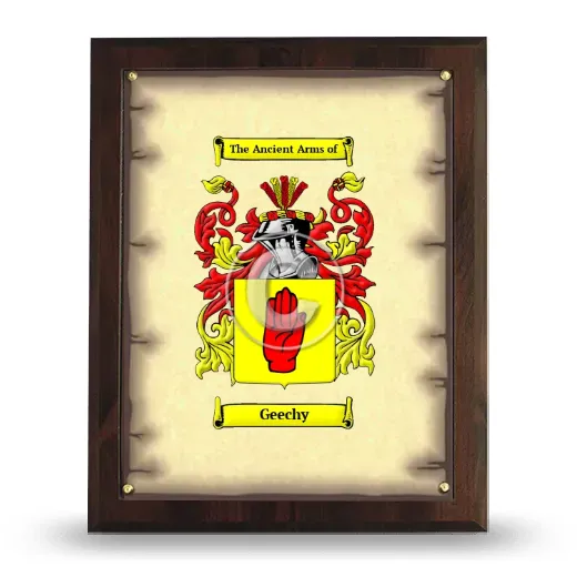 Geechy Coat of Arms Plaque