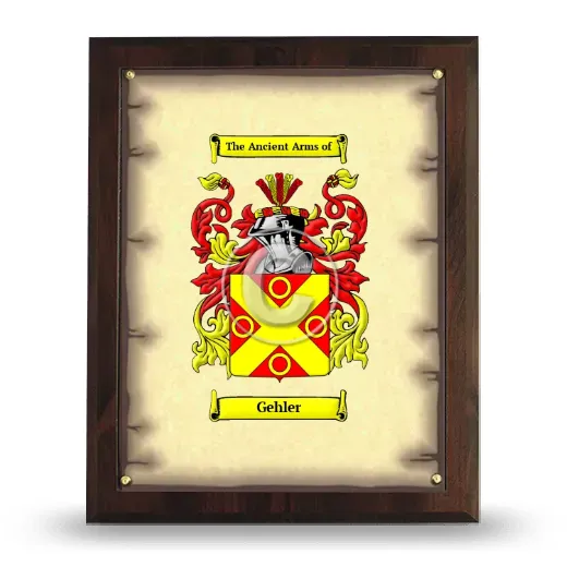 Gehler Coat of Arms Plaque