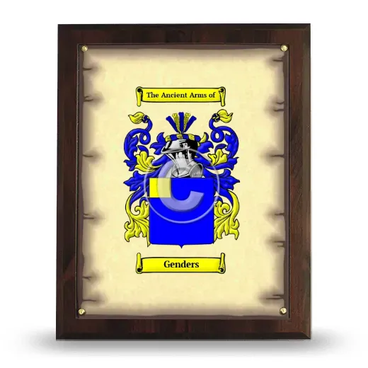 Genders Coat of Arms Plaque