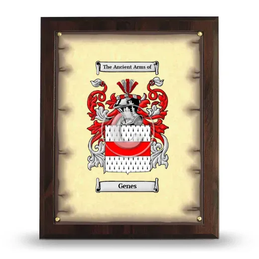 Genes Coat of Arms Plaque