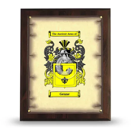 Genne Coat of Arms Plaque