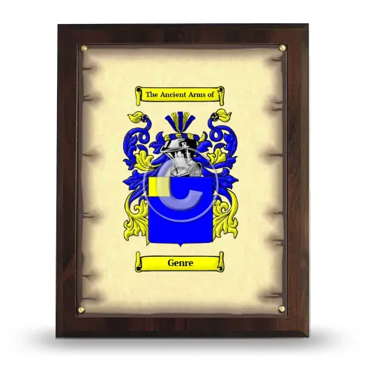 Genre Coat of Arms Plaque