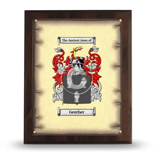 Genther Coat of Arms Plaque