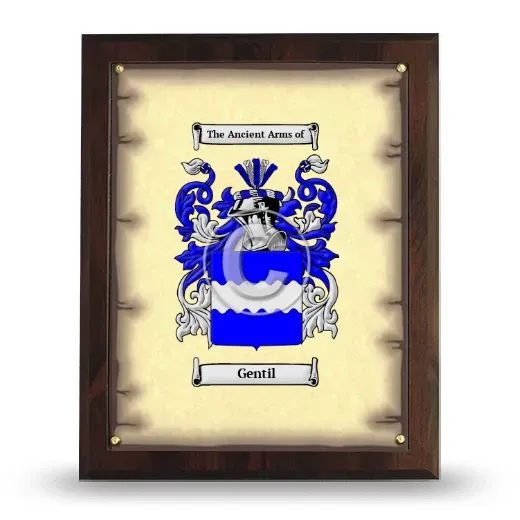 Gentil Coat of Arms Plaque