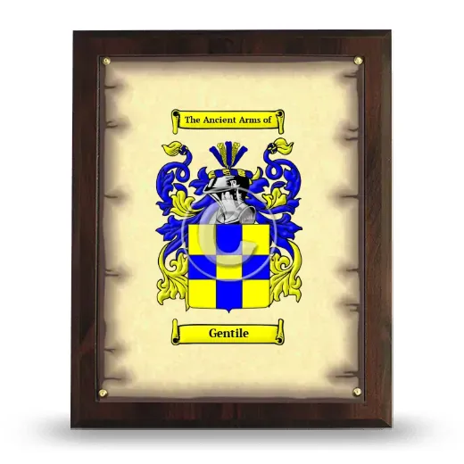 Gentile Coat of Arms Plaque
