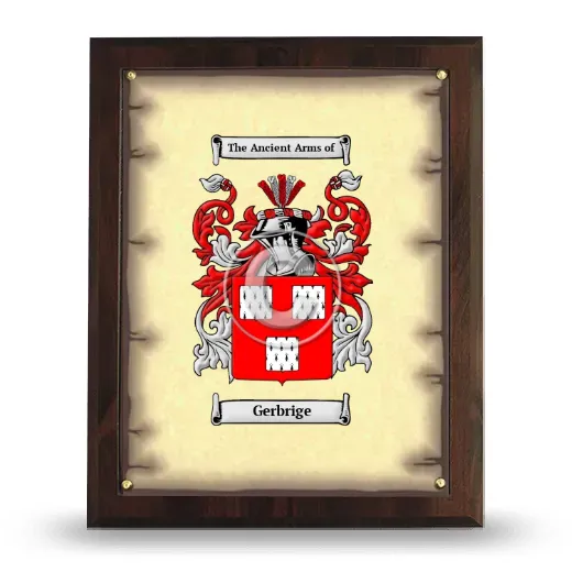Gerbrige Coat of Arms Plaque