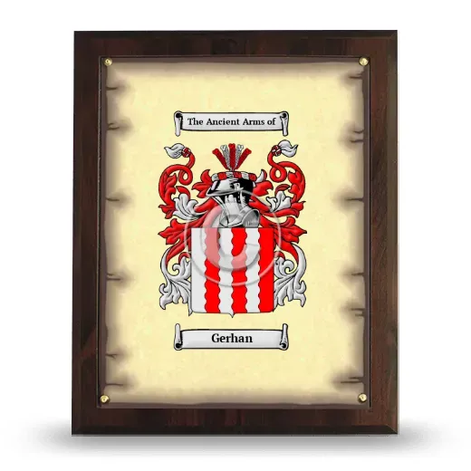 Gerhan Coat of Arms Plaque