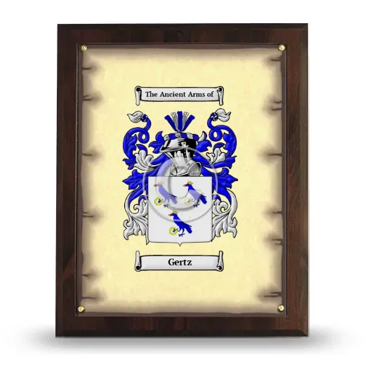 Gertz Coat of Arms Plaque