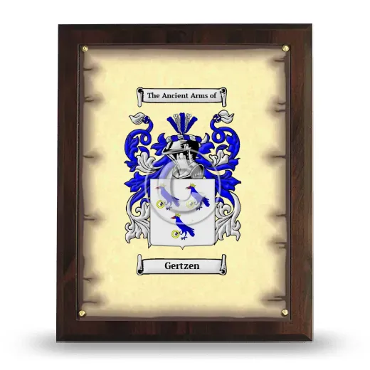 Gertzen Coat of Arms Plaque