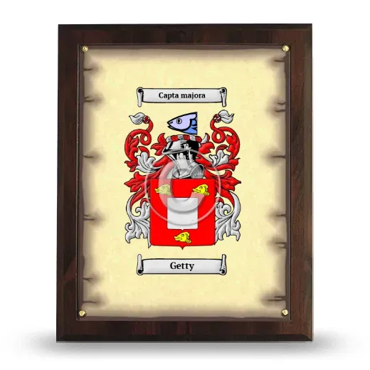 Getty Coat of Arms Plaque