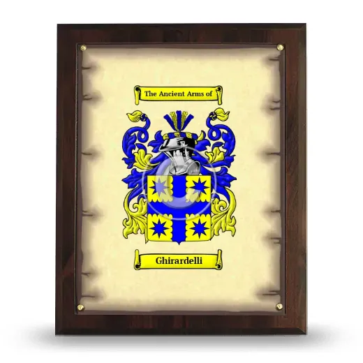 Ghirardelli Coat of Arms Plaque