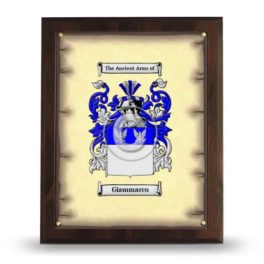 Giammarco Coat of Arms Plaque