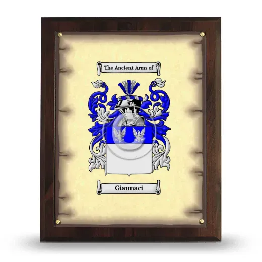Giannaci Coat of Arms Plaque