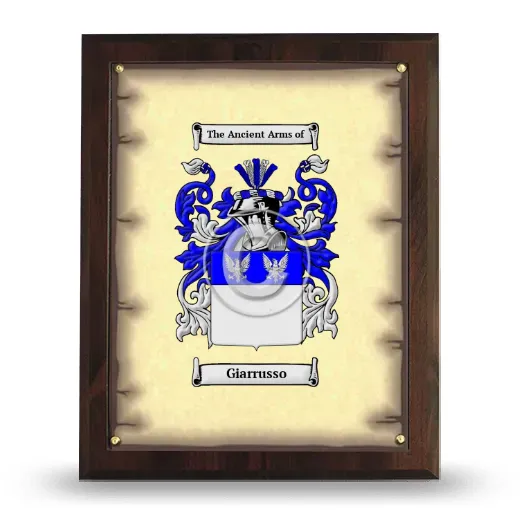 Giarrusso Coat of Arms Plaque