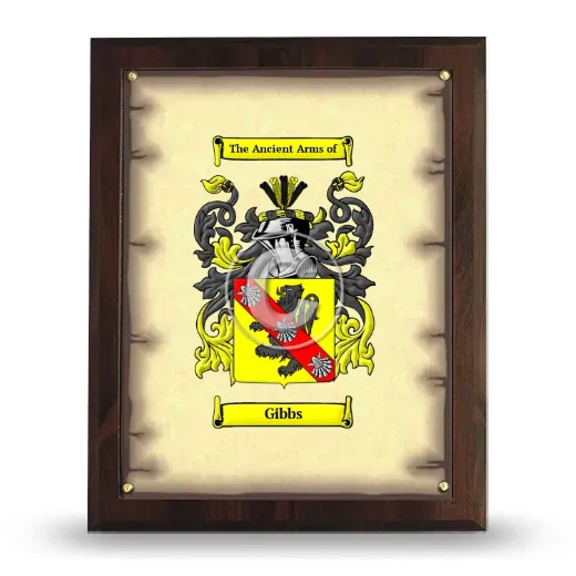 Gibbs Coat of Arms Plaque