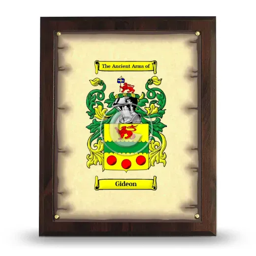 Gideon Coat of Arms Plaque