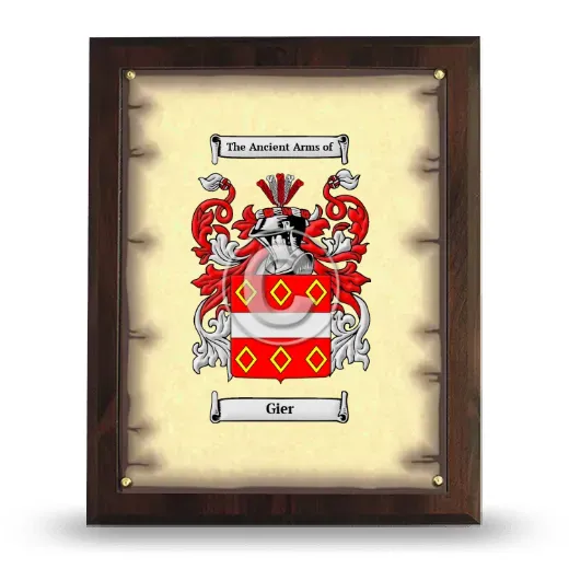 Gier Coat of Arms Plaque