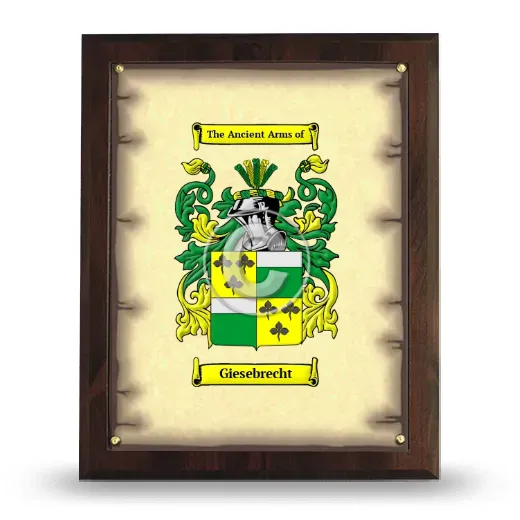 Giesebrecht Coat of Arms Plaque
