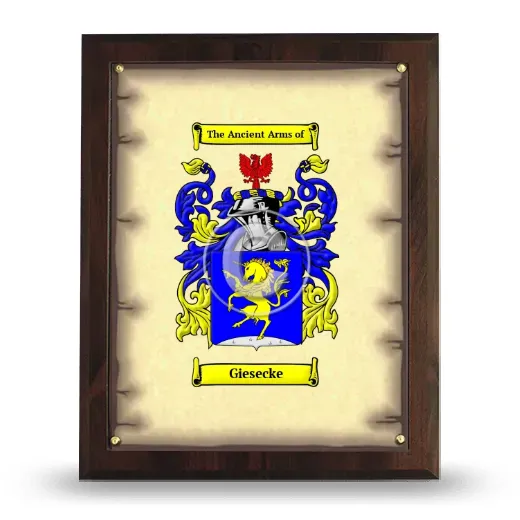 Giesecke Coat of Arms Plaque