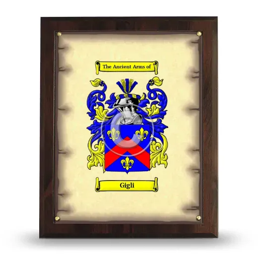 Gigli Coat of Arms Plaque