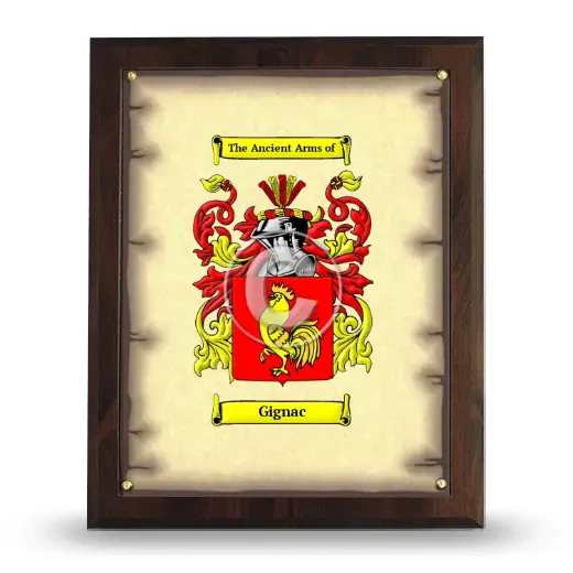Gignac Coat of Arms Plaque