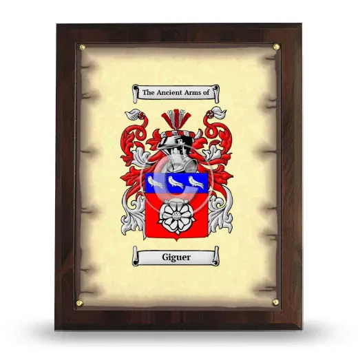 Giguer Coat of Arms Plaque