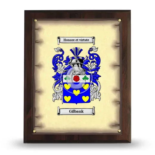 Gilbank Coat of Arms Plaque