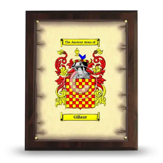 Gillant Coat of Arms Plaque