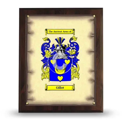 Gillot Coat of Arms Plaque
