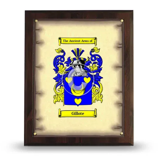 Gillote Coat of Arms Plaque