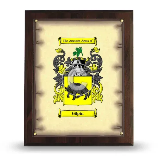 Gilpin Coat of Arms Plaque