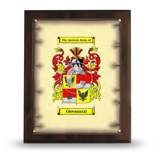Giovanazzi Coat of Arms Plaque