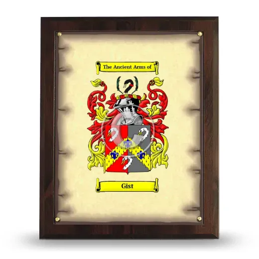 Gist Coat of Arms Plaque