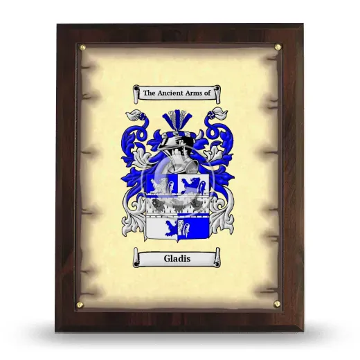 Gladis Coat of Arms Plaque