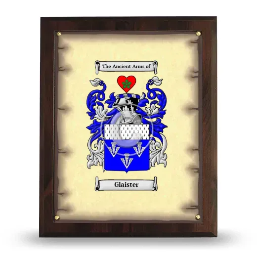 Glaister Coat of Arms Plaque