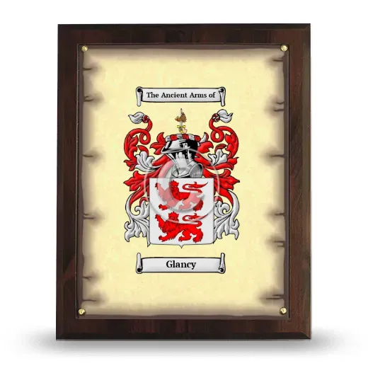 Glancy Coat of Arms Plaque