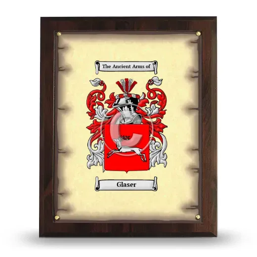 Glaser Coat of Arms Plaque