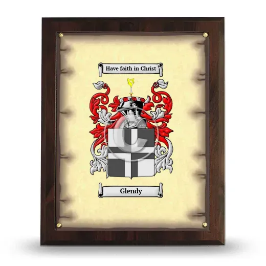 Glendy Coat of Arms Plaque