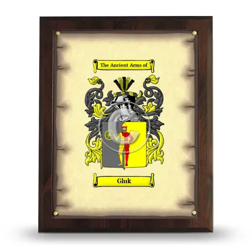 Gluk Coat of Arms Plaque
