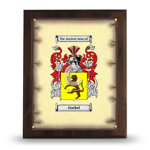 Gockel Coat of Arms Plaque