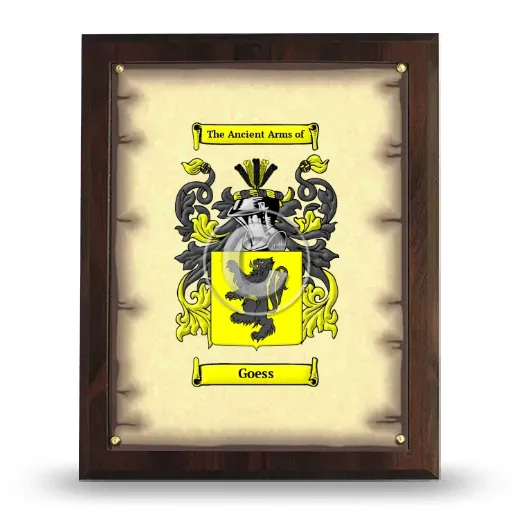 Goess Coat of Arms Plaque