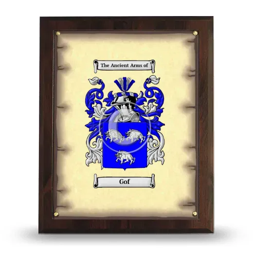 Gof Coat of Arms Plaque