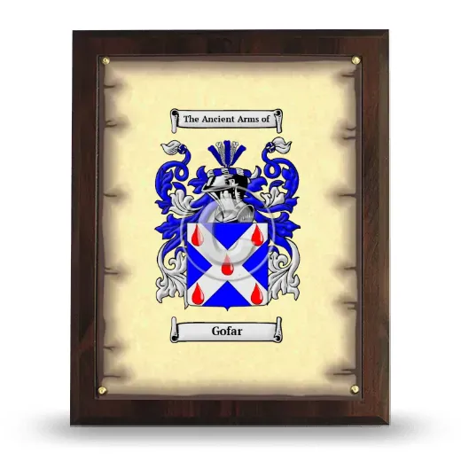 Gofar Coat of Arms Plaque