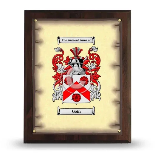Goin Coat of Arms Plaque