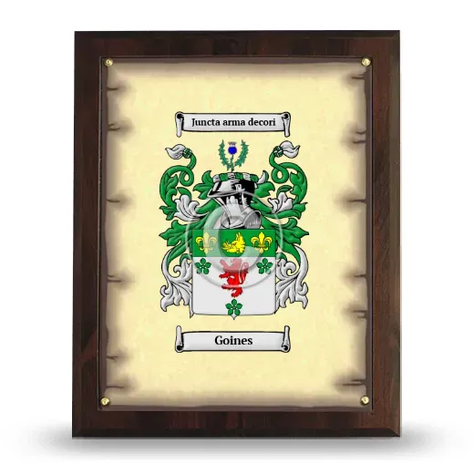 Goines Coat of Arms Plaque